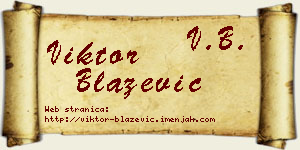 Viktor Blažević vizit kartica